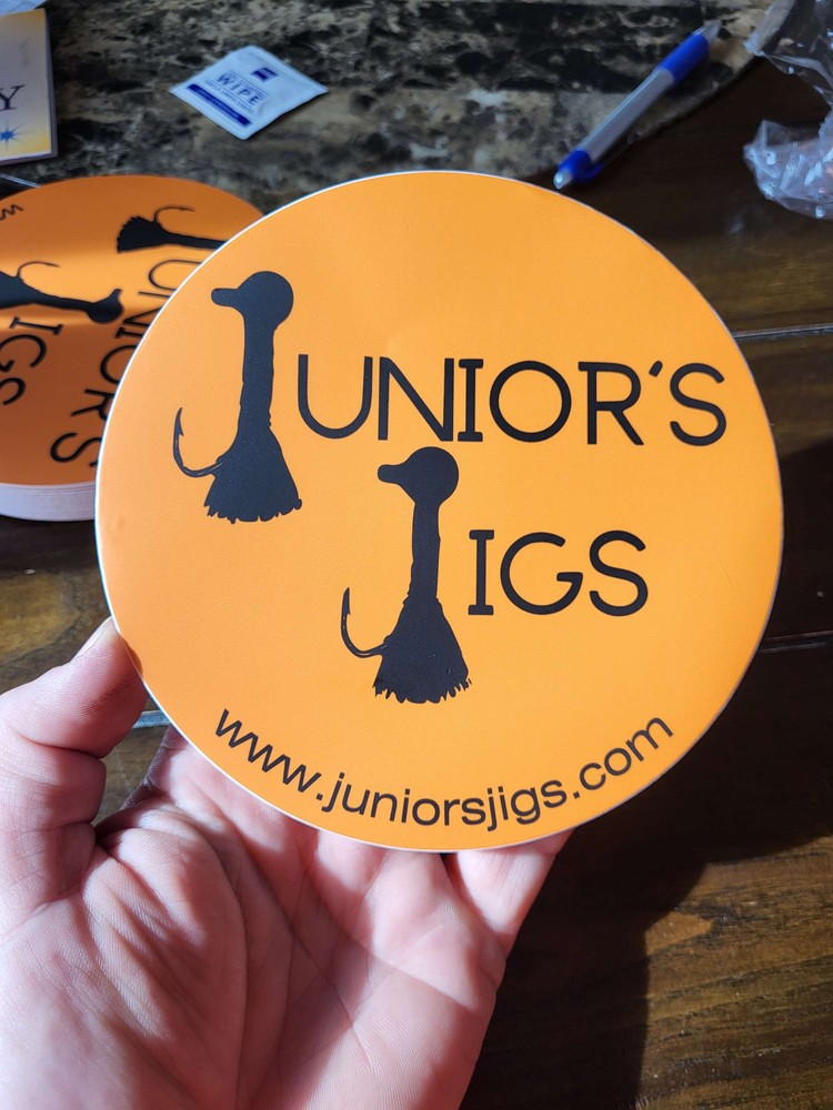 6in Round Junior's Jigs sticker