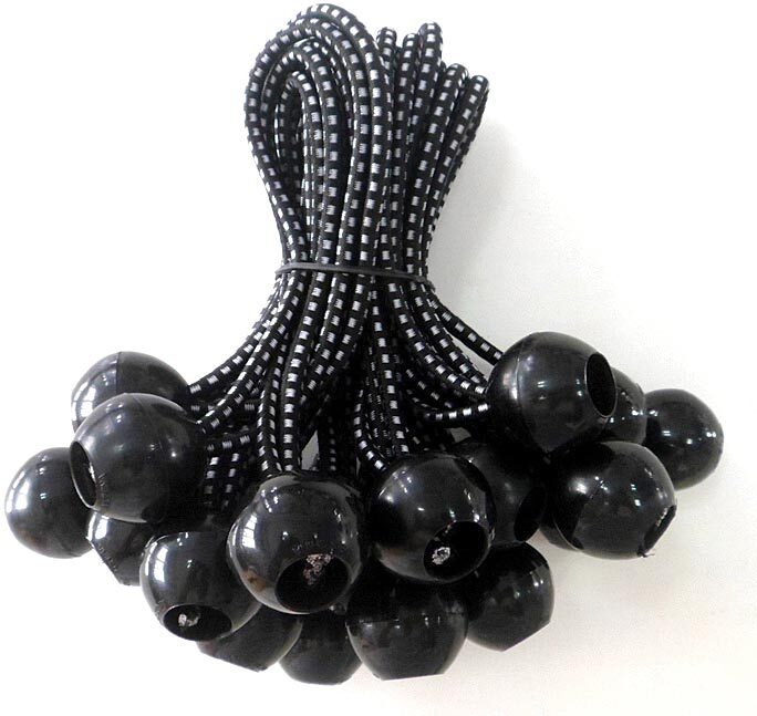 Kotap Ball Bungee Black 9" 25-Pack: Secure and Versatile Cord Solution