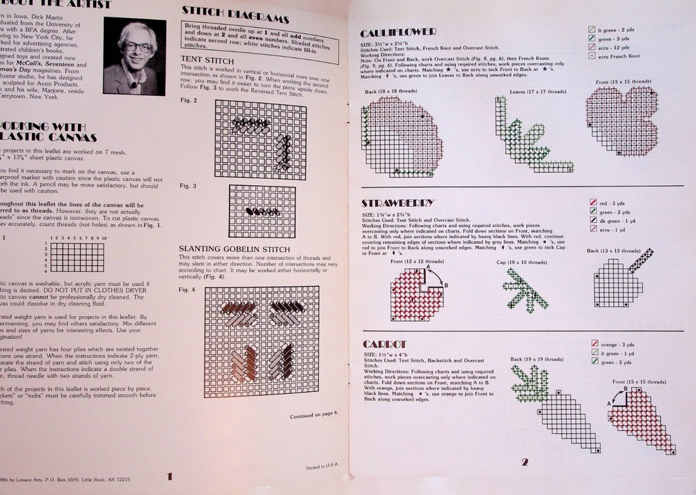 Magnets Take Place Plastic Canvas Patterns Projects By Leisure Arts