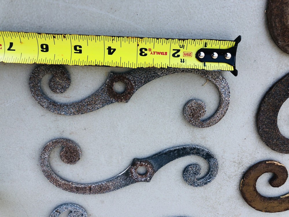 Architectural Scroll Plate Anchor Salvage Primitive Building Tie Lot