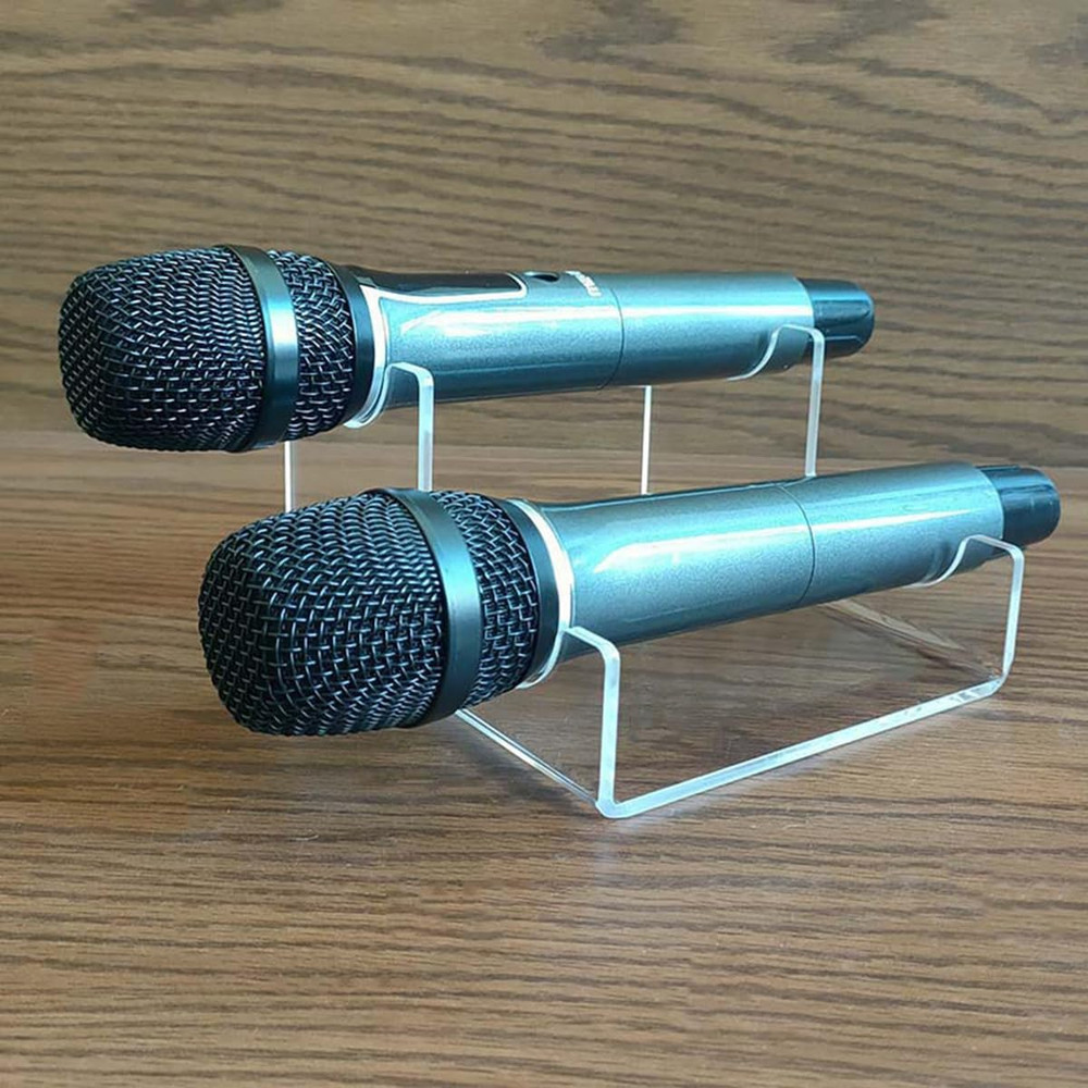 Microphone Stand Transparent Acrylic Microphone Base Microphone Display Stand