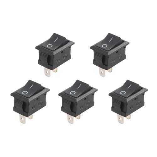 5Pcs Rocker Switch with On/Off Functionality, 2 Pin Position Snap, Suitable