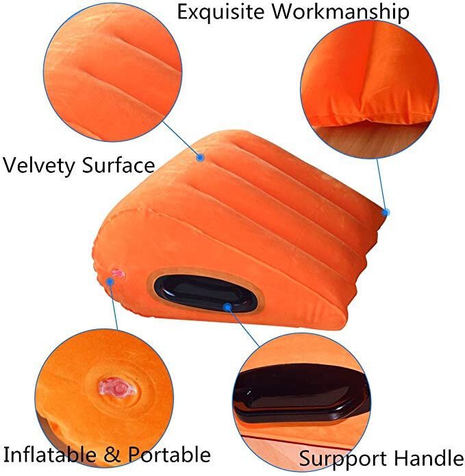 TOUGHAGE Inflatable Triangle Wedge Pillow Cushion Intimate Position Back Support