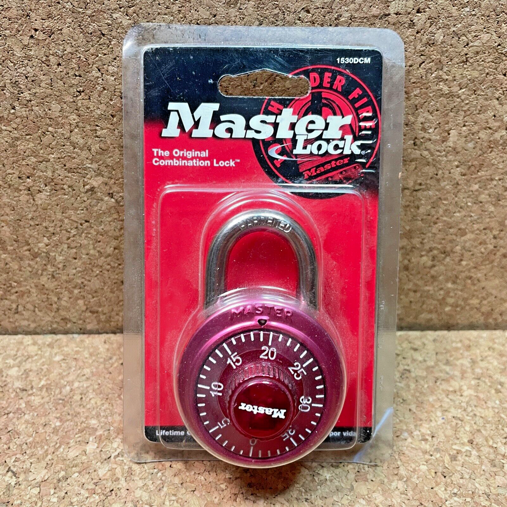 Master Lock ~ Combination Lock 1530DCM Red