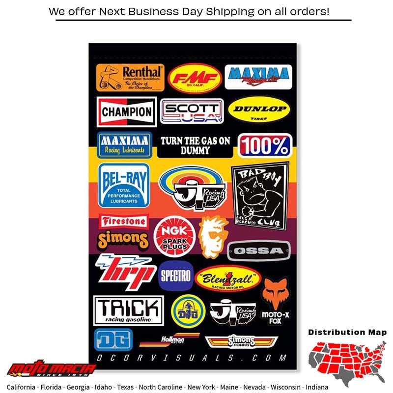 DECAL SHEET THROWBACK MX 12MIL