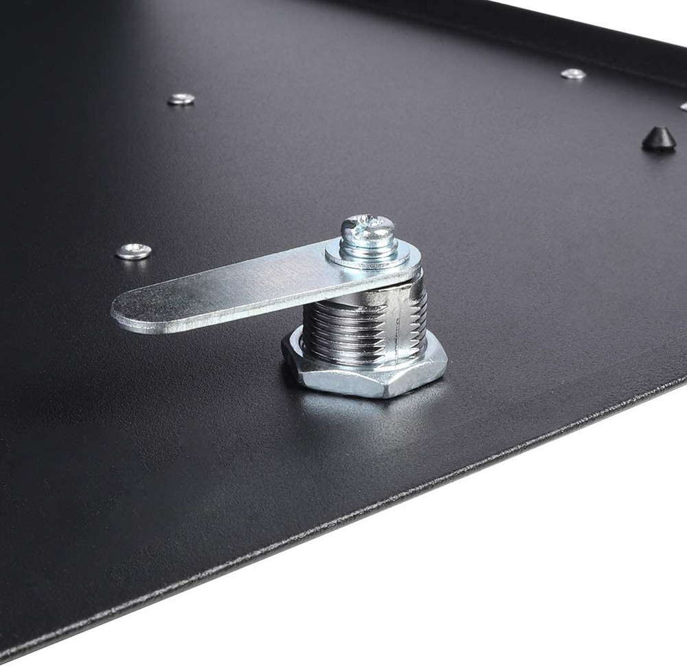 Large Mailbox Wall Mount with Lock, Decaller Modern Mailboxes for Outside, Black