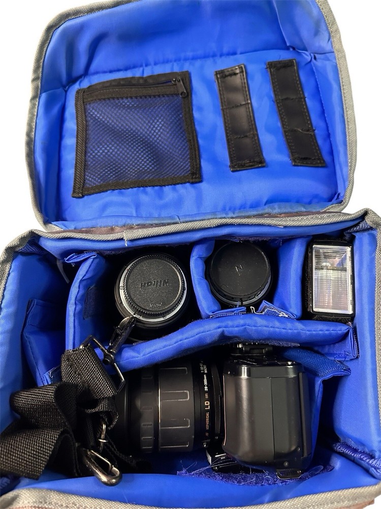 Nikon N6006 Camera Bag Bundle With Extra Lenses & Flash - Working
