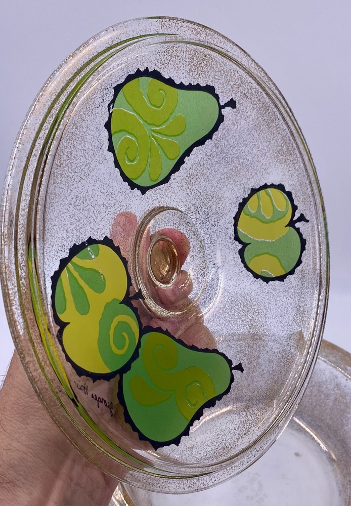 Fire King Casserole With George’s Briars Fruit Pattern. 2 Quart.