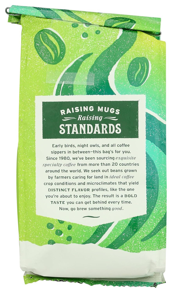 , Organic Continental Blend Ground Coffee, Medium-Light Roast, Complex & Heavy,