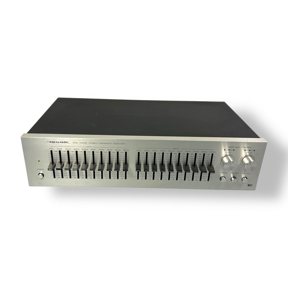 Realistic Vtg Wide Range Stereo Frequency Equalizer 31-2000A w/ Box Powers On
