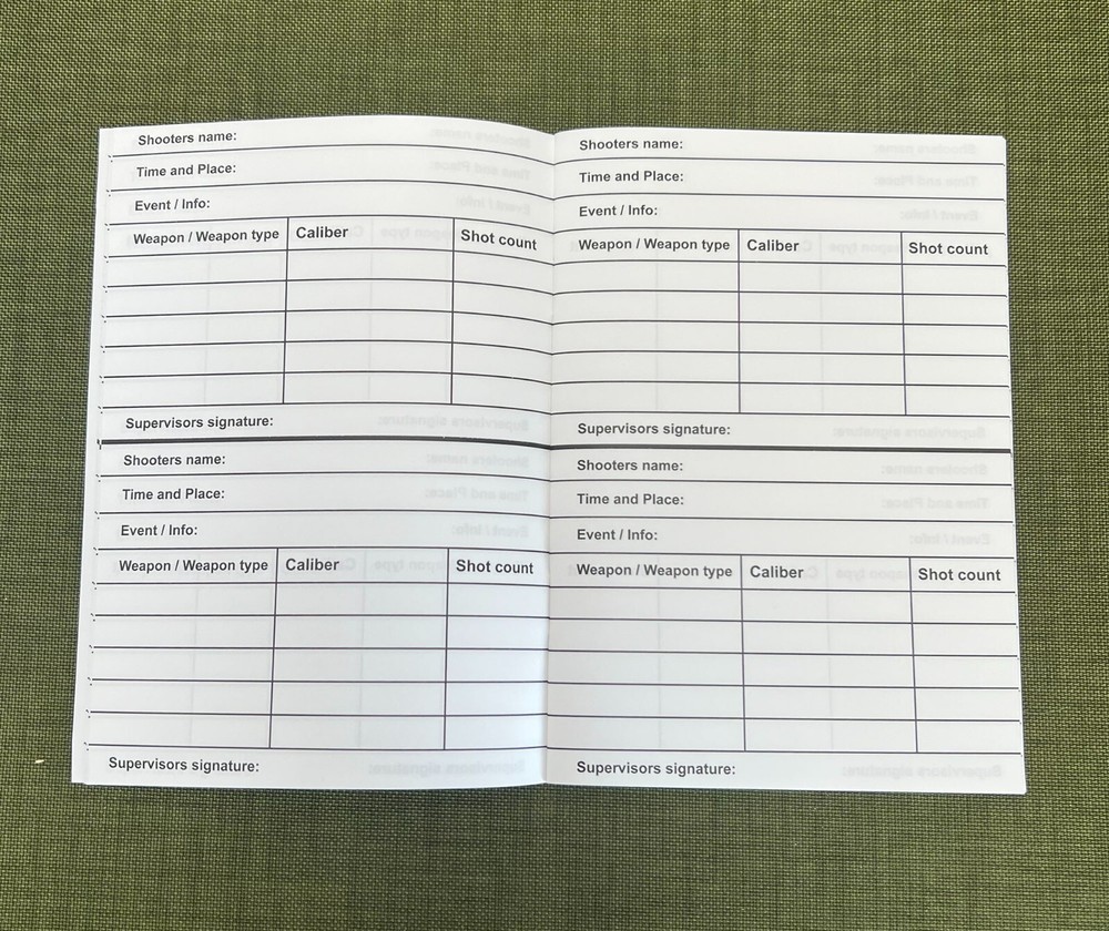 Modestone Shooters Logbook Waterproof Notepad - Shooting Marksmanship Sniper