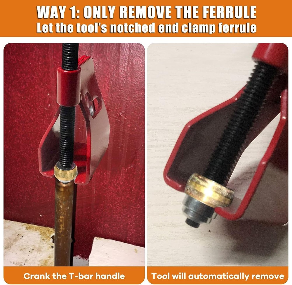 Compression Sleeve Puller Tool Remove Ferrule&Nut Of Pipe Plumbing Tool for 1/2"