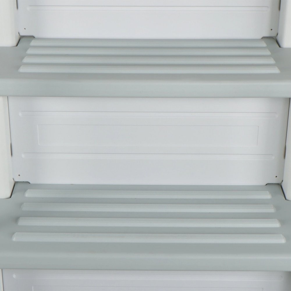 White Swimming Pool Ladder Heavy-Duty 4 Step Above Ground w/ Handrails Plastic