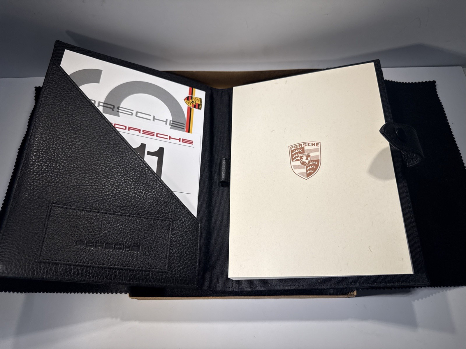 Genuine Porsche Document Wallet Tartan Fabric PCG48091100 NEW