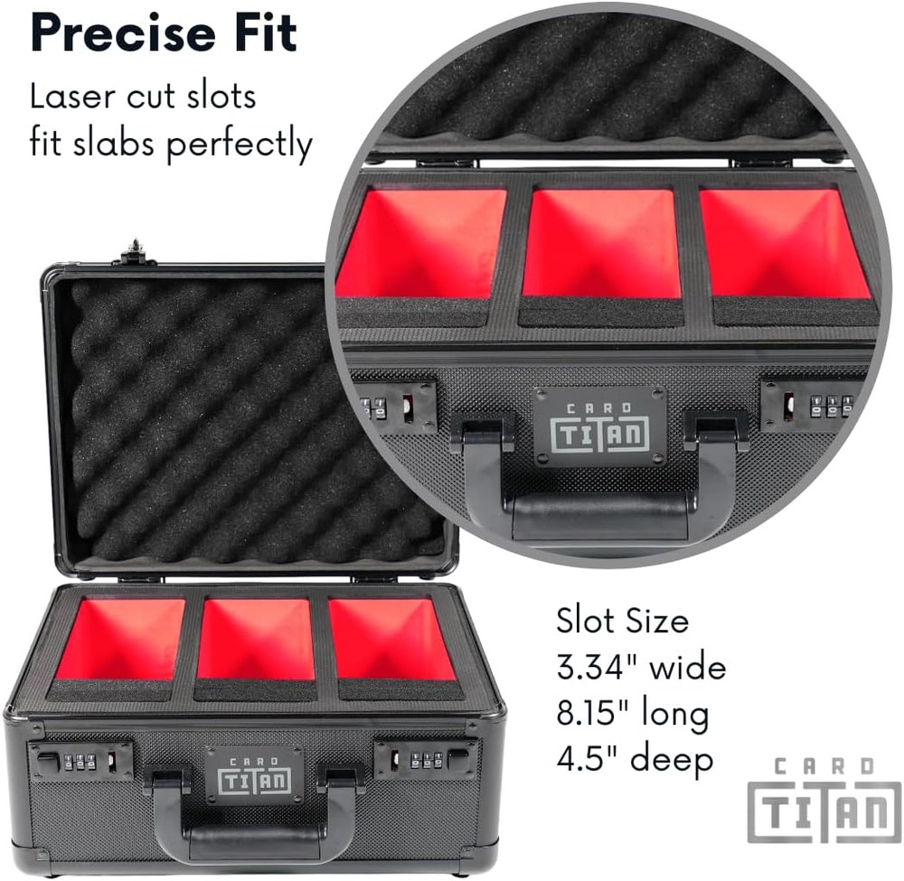 Premium Lockable Trading Card Storage Box - 3 Row Caddy