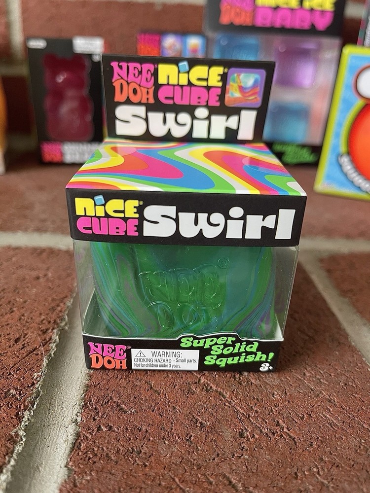 AUTHENTIC NeeDoh Nice Ice Baby, Nice Cube Swirl + Other Squishy Bundle