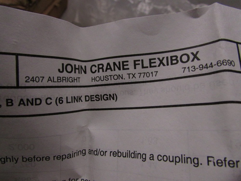 John Crane Flexibox HC753-0011 A-Kit Hardware