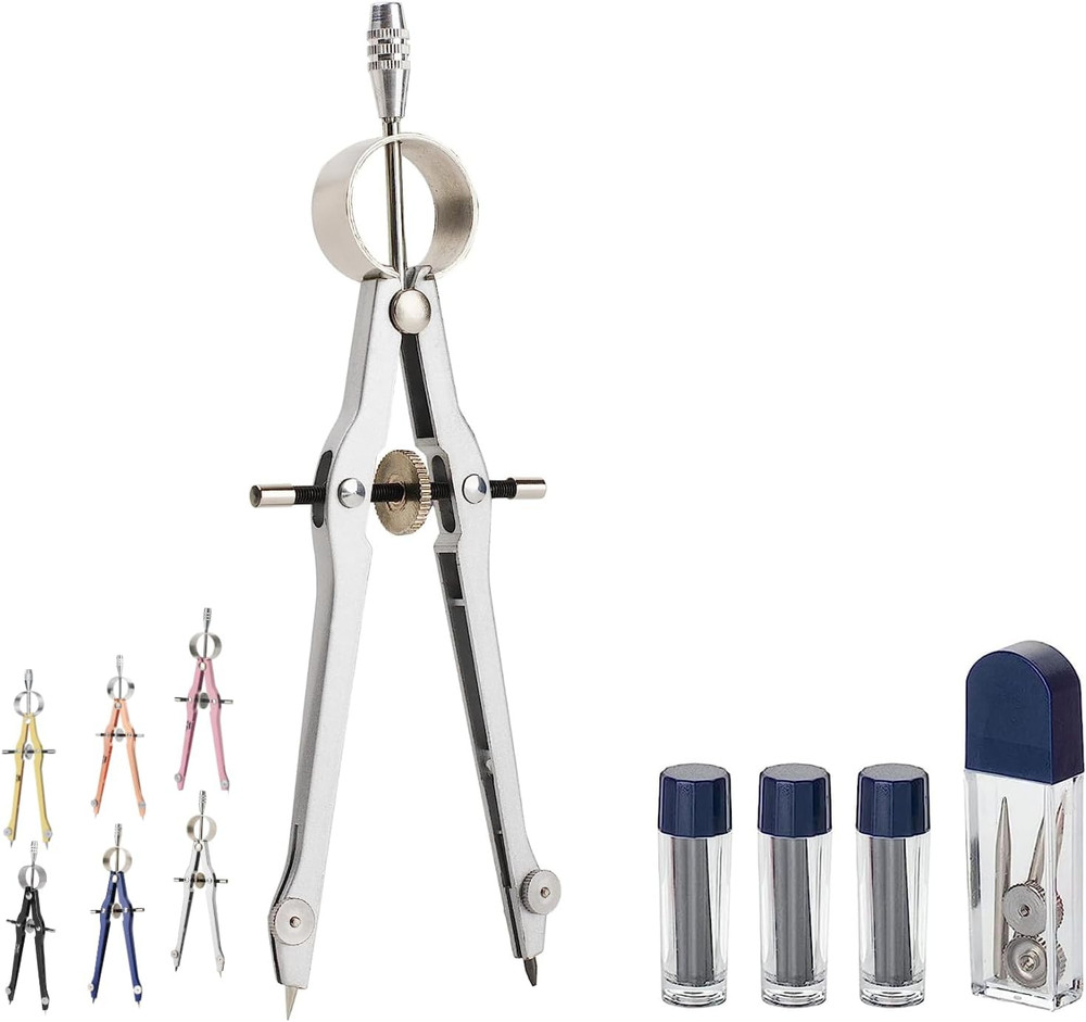 Mr. Pen- Professional Compass for Geometry, Extra Lead, Metal Compass, Compass,