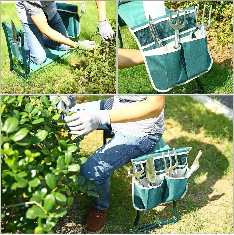 Lightweight Garden Stool with Tool Pockets