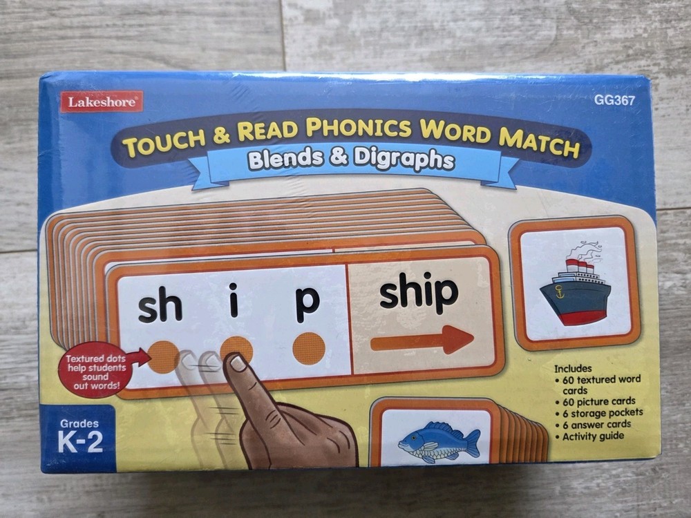 Lakeshore Learning • Touch & Read Phonics Match: Blends & Digraphs • GG367 • New
