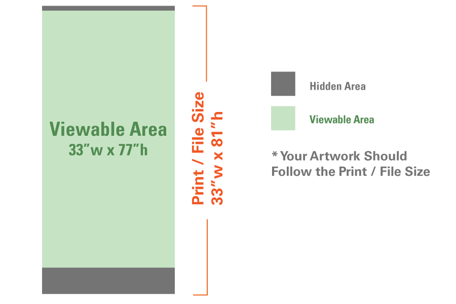 Customized Retractable Pull Up Banner Stand 33"