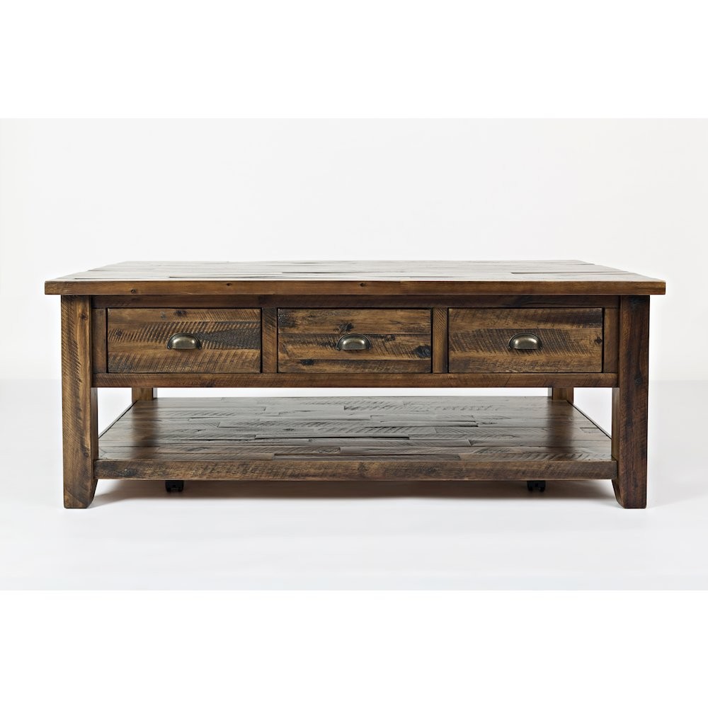Artisan's Craft Rustic Farmhouse Distressed Solid Wood Coffee Table