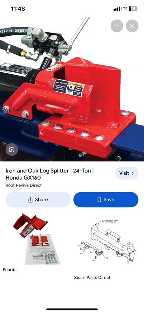 Log Splitter Dis Lodger Heavy Duty