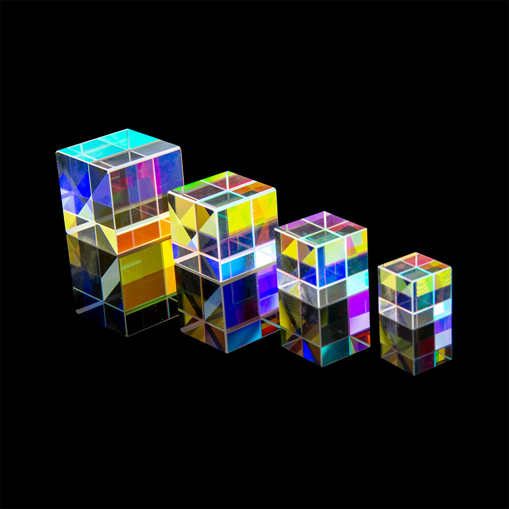 1PC Six-Sided Optical Prism Combine Cube Prism Beam Splitting Prism
