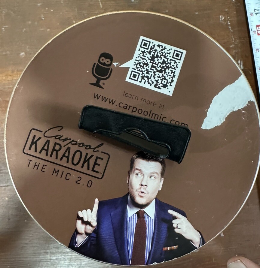 Carpool Karaoke Gold Microphone Wireless Bluetooth The Singing Machine NIB