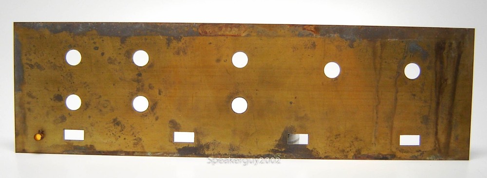 Dynaco PAS 2 Preamplifier Brass Faceplate -- KT2