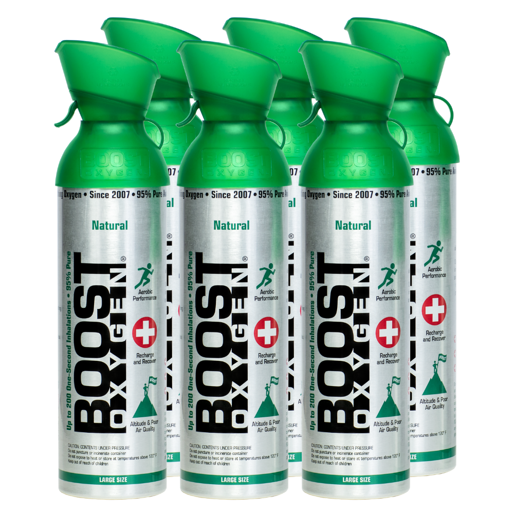 Boost Oxygen Supplemental Oxygen - 10 Liter - Natural Aroma - 6 Pack