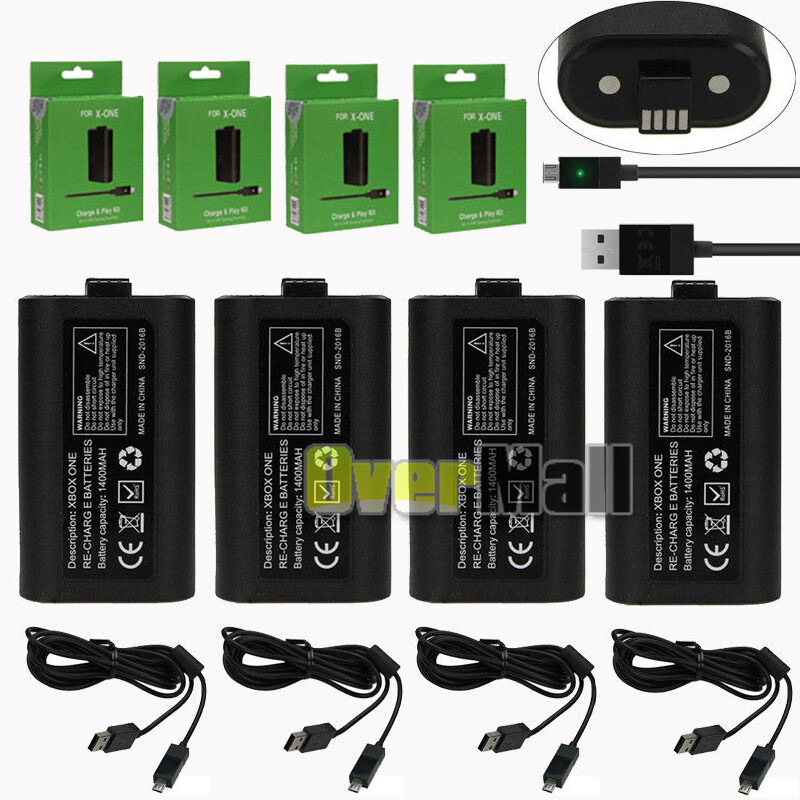 1-4x for Microsoft Xbox Play&Charge Rechargeable Controller Micro USB Cable Kit