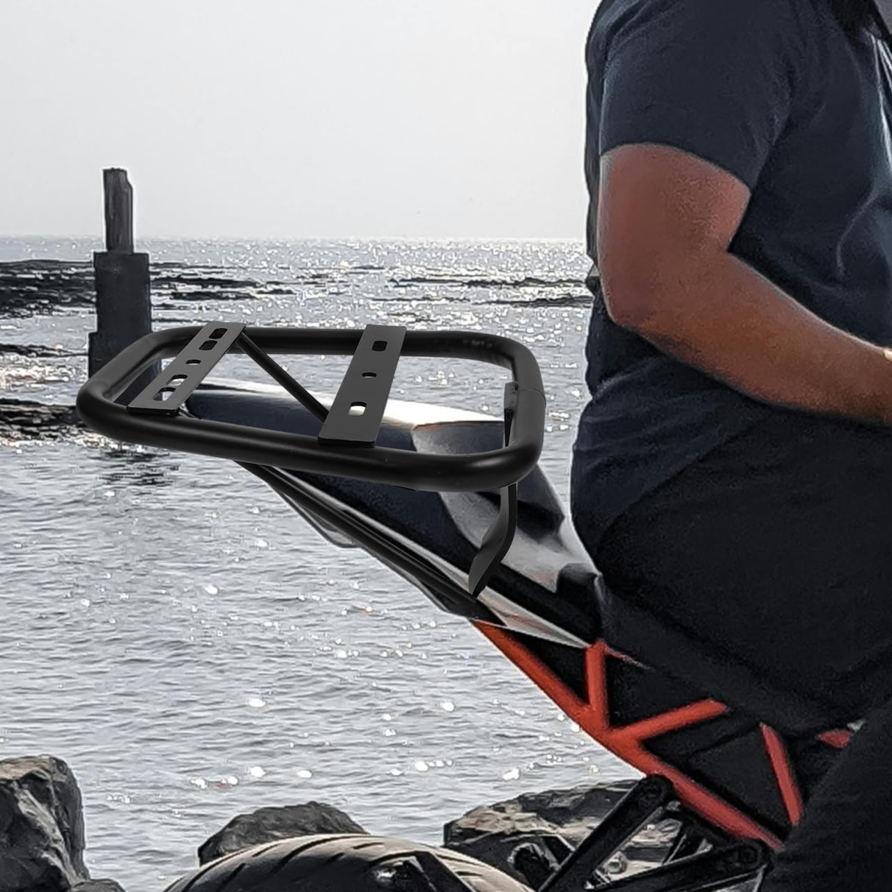 Adjustable Back Rack for Electric Bicycle Heavy-Duty Ebike Rear Cargo Rack wi...