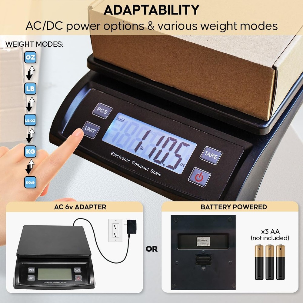 Arkscan S23 Mail Postage Scale with Hold and Tare Function, Gram/Ounce/Pound ...