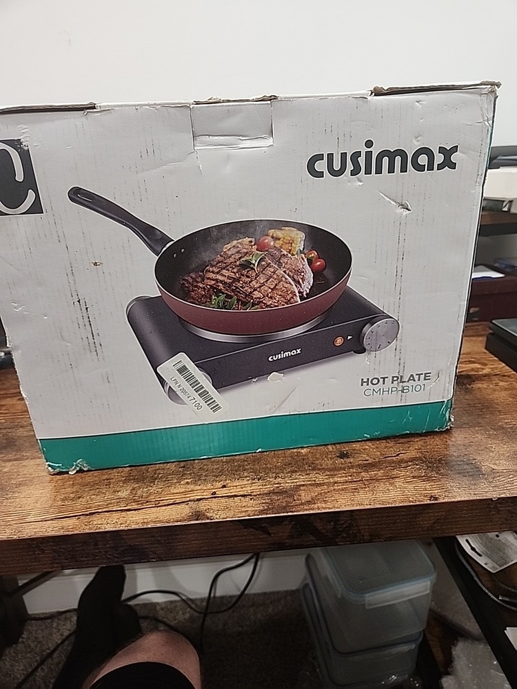 "Open Box - Never Used" - Cusimax CMHP-B101 Electric Burner Hot Plate