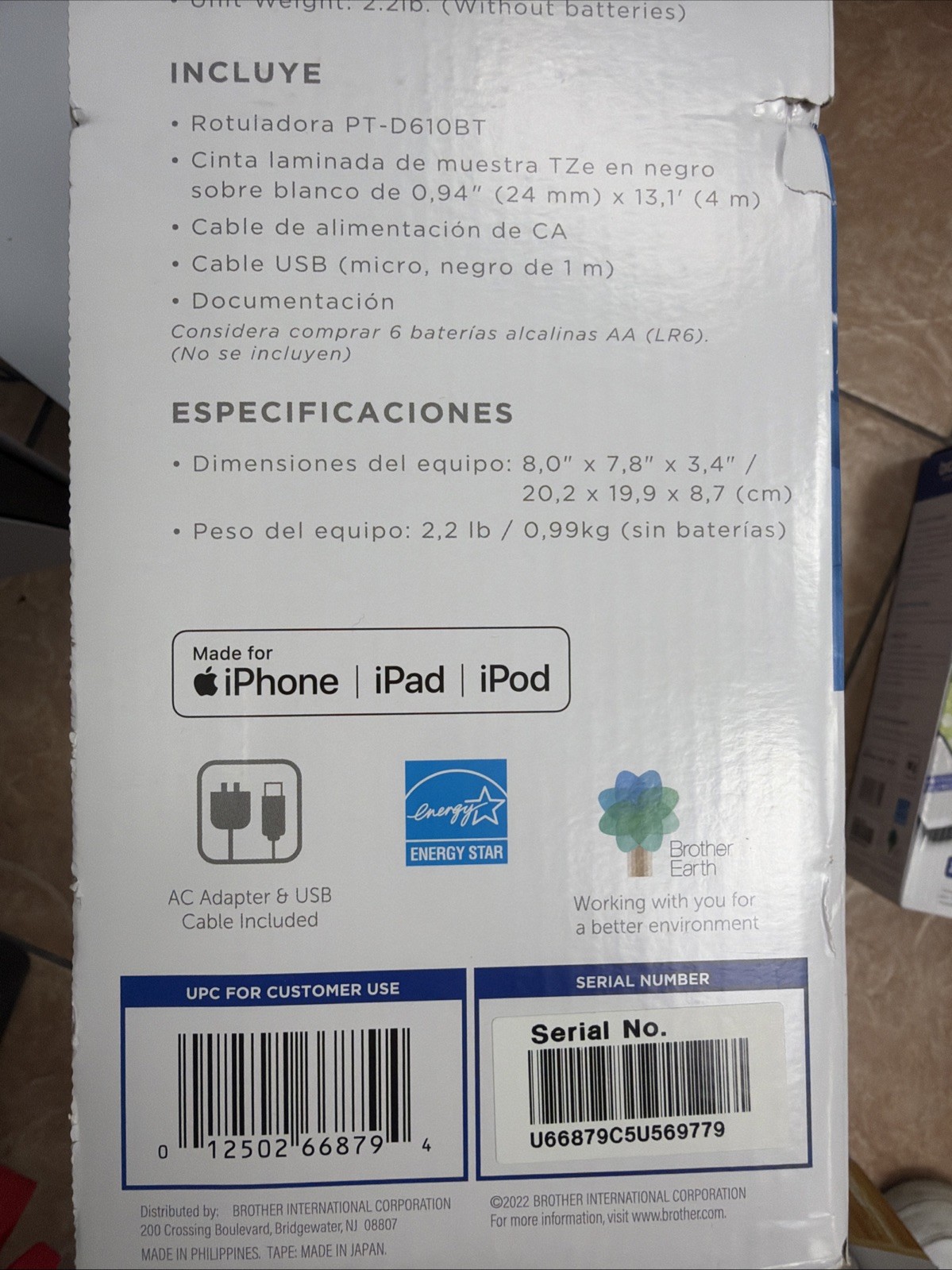 Brother P-Touch PTD610BT 10.2" x 4.8"x 12.6" 30 mm/s Print Speed Label Maker New