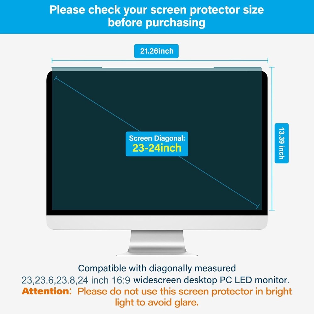 MOSISO 23-24 inch Computer Blue Light Blocking Screen Protector Inch