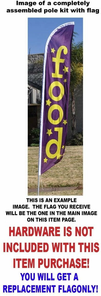 h2o Wireless Feather Banner Swooper Flag - Replacement FLAG ONLY