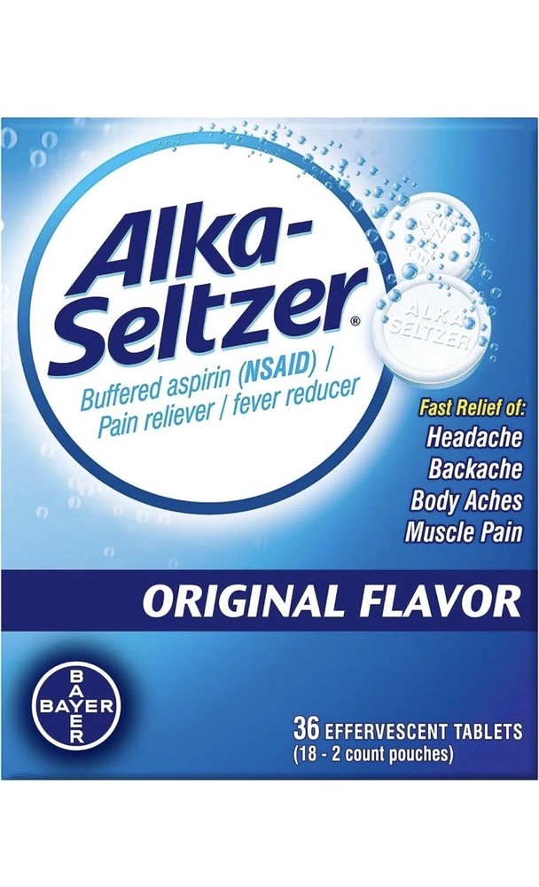 Alka-Seltzer Effervescent Tablets Original 36 Tabs