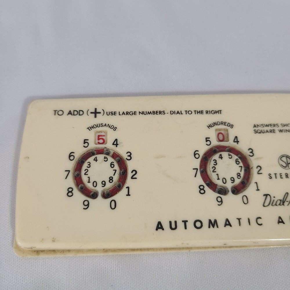 Vintage Sterling Dial-A-Matic Automatic Adding Machine Mechanical USA Made