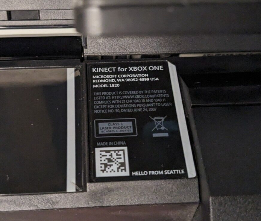 Microsoft Xbox One Kinect Motion Sensor - Black - Model 1520