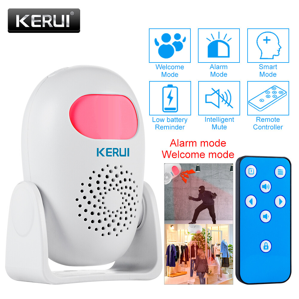 Wireless Motion Sensor System Driveway Garage PIR Alarm Alert Security Indoor