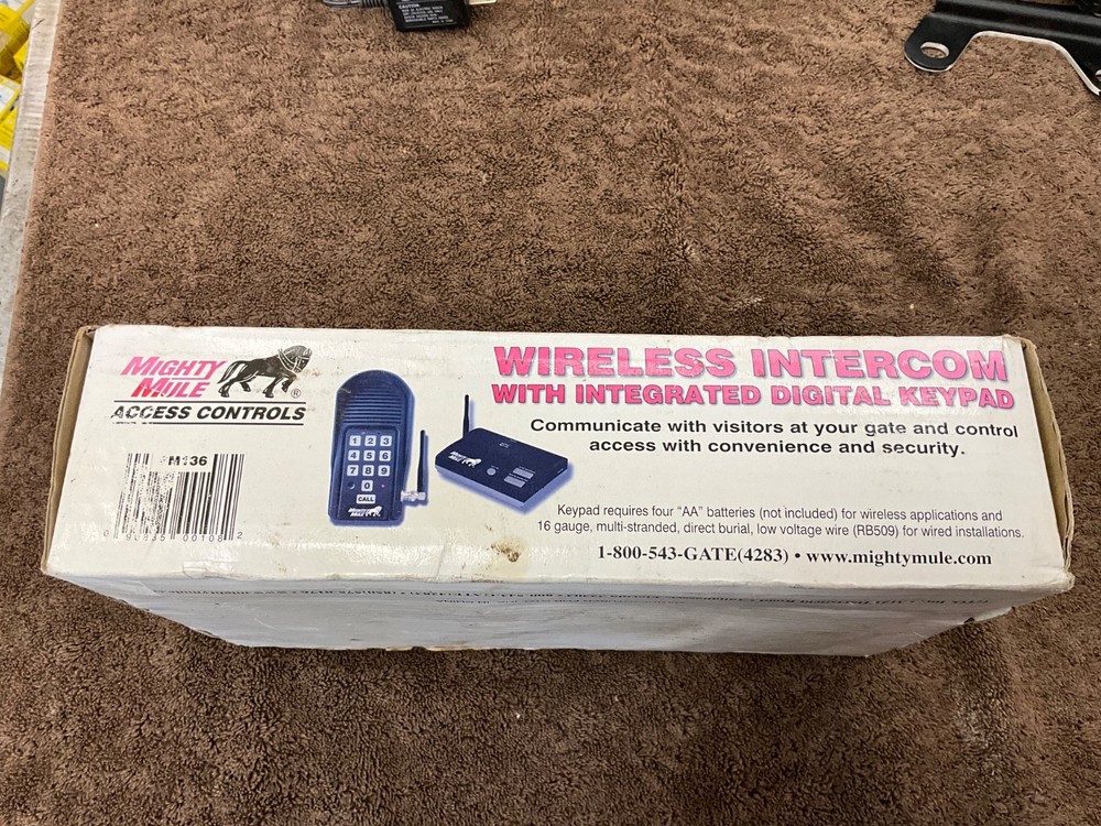 Mighty Mule FM136 wireless intercom w/ digital keypad new in box gate security