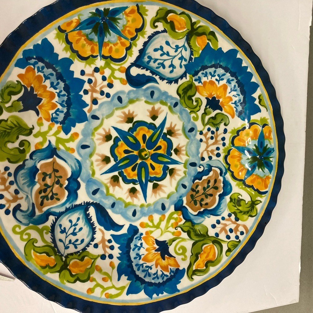 Rustic Serveware Set - Blue Melamine