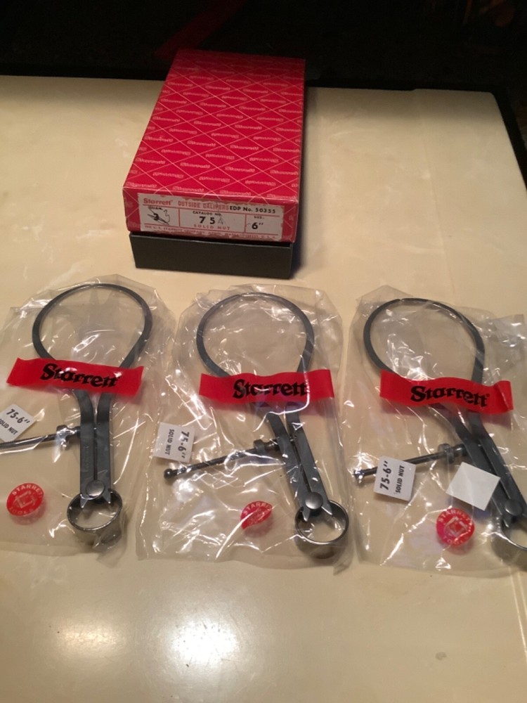 Starrett 75A-6 Fay Spring Type Outside Caliper, Solid Nut 6"  EDP # 50355
