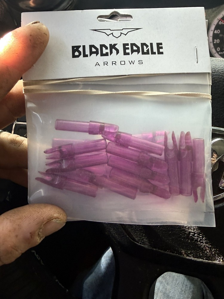 Black Eagle Standard Nocks - purple- 12pk - never opened