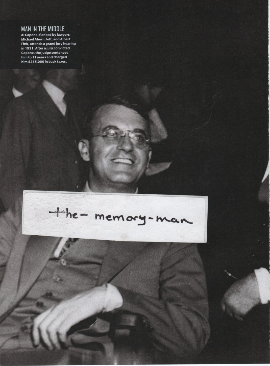 Al Capone Michael Ahern Albert Fink 2019 Picture 2 Page Clipping
