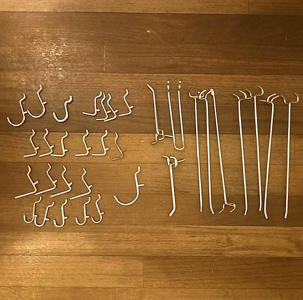33 pieces Pegboard Hook Assortment 7 varieties/sizes