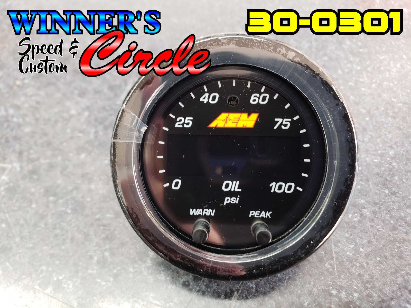 AEM 30-0301 X-Series Oil Press or Fuel Press 0-100 PSI 2-1/16" Dia