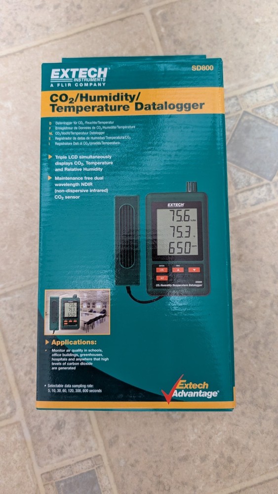 Extech SD800 CO2, Humidity and Temperature Datalogger